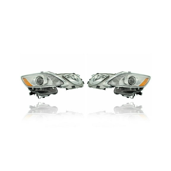 Headlight Assembly - Compatible/Replacement for '07-11 Lexus GS350/430/460 - HID/Xenon With Head Lamp Washer, Without Adaptive System - Pair, Left Driver + Right Passenger Set - 8114030B71, 8107030B82