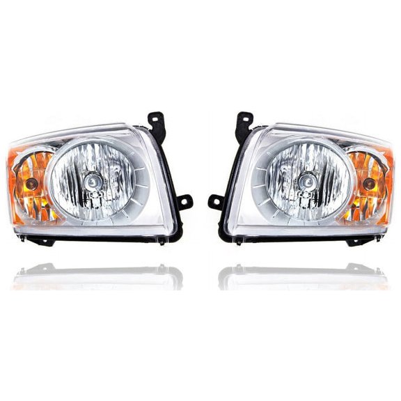Headlight Assembly - Compatible/Replacement for '07-12 Dodge Caliber - Without Leveling System - Pair, Left Driver + Right Passenger Set - 5303738AJ, 5303739AJ CAPA