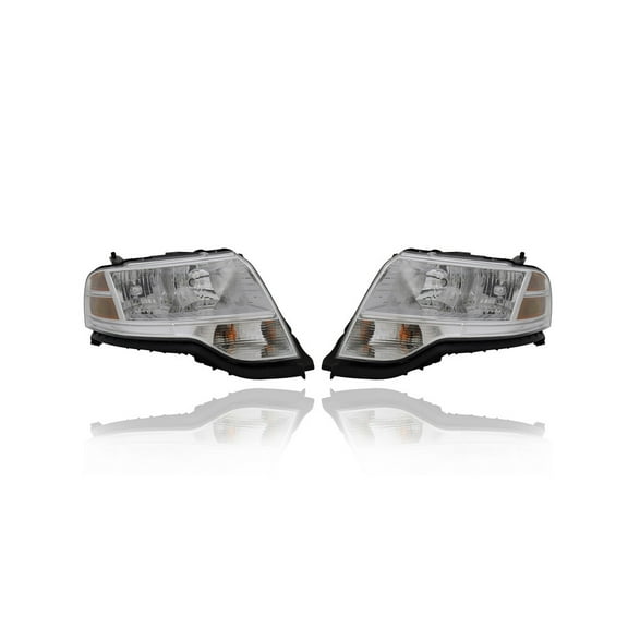 Headlight Assembly - Compatible/Replacement for '08-09 Ford Taurus X - Halogen - Pair, Left Driver + Right Passenger Set - 8F9Z13008A, 8F9Z13008B - CAPA