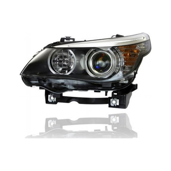 Headlight Assembly - Compatible/Replacement for '08-10 BMW 5-Series Sedan/Wagon - Halogen - Left Hand - Driver - 63127177731 Fits select: 2008-2010 BMW 528, 2008-2010 BMW 535