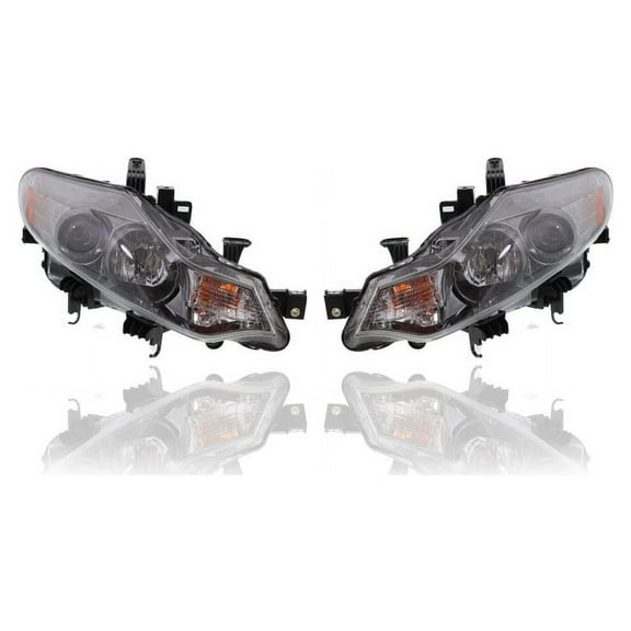 Headlight Assembly - Compatible/Replacement for '09-14 Nissan Murano S/SV/SL - Halogen - Pair, Left Driver + Right Passenger Set - 260101AA0A, 260601AA0A - CAPA Fits select: 2009 NISSAN MURANO S/SL