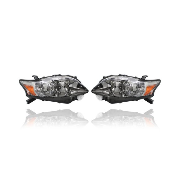Headlight Assembly - Compatible/Replacement for '10-12 Lexus RX350 (USA/Canada-Built) - Halogen - Pair, Left Driver + Right Passenger Set - 811100E050, 811500E050