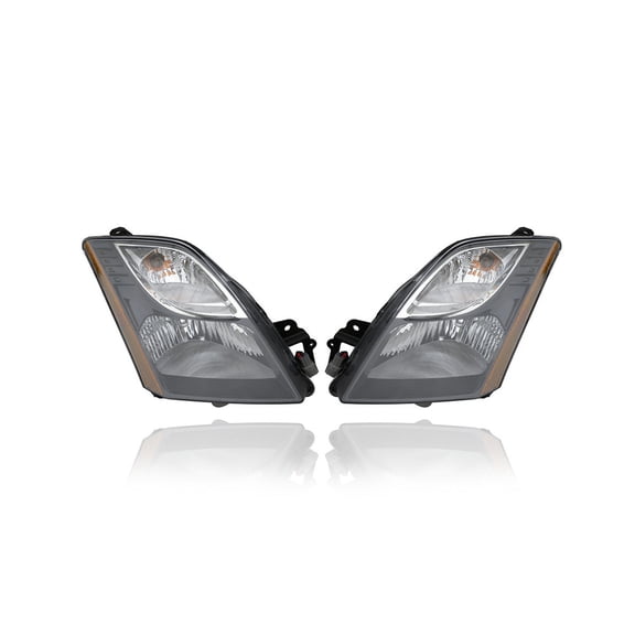 Headlight Assembly - Compatible/Replacement for '10-12 Nissan Sentra SR/SE R/Spec V - Black Interior - Pair, Left Driver + Right Passenger Set - 26010ZT50B, 26060ZT50B - CAPA