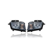 Headlight Assembly - Compatible/Replacement for 10-13 Chevrolet Camaro Coupe/Convertible-LS/1LT/2LT/1SS/2SS-Only - Halogen - Pair, Left Driver + Right Passenger Set - 22959918, 22959917