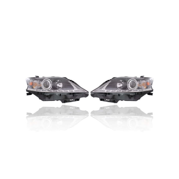 Headlight Assembly - Compatible/Replacement for '13-15 Lexus RX350/450h (Japan Built) - Halogen - Pair, Left Driver + Right Passenger Set - 8113048A80, 8117048A80