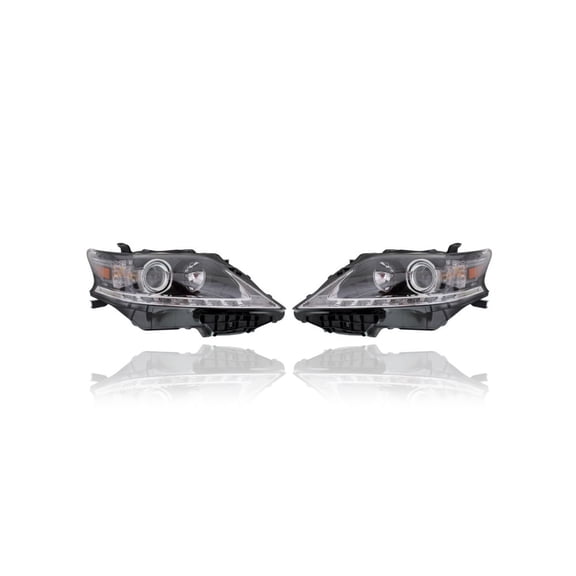 Headlight Assembly - Compatible/Replacement for '13-15 Lexus RX350/RX450h (Canada Built) - Halogen - Pair, Left Driver + Right Passenger Set - 811100E150, 811500E150 - CAPA