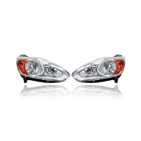 Headlight Assembly - Compatible/Replacement for '13-16 Ford C-Max Hybrid/Energi SE/SEL - Halogen - Pair, Left Driver + Right Passenger Set - DM5Z13008C, DM5Z13008D CAPA