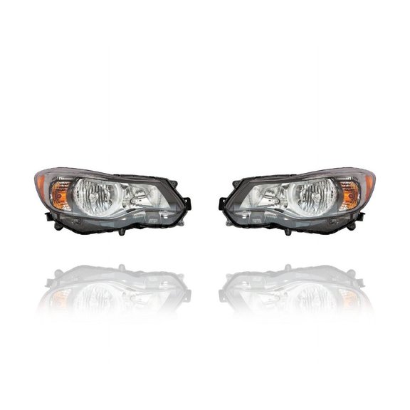 Headlight Assembly - Compatible/Replacement for '14-14 Subaru Impreza, 15-15 XV Crosstrek/Hybrid - Halogen - Pair, Left Driver + Right Passenger Set - 84001FJ081, 84001FJ091