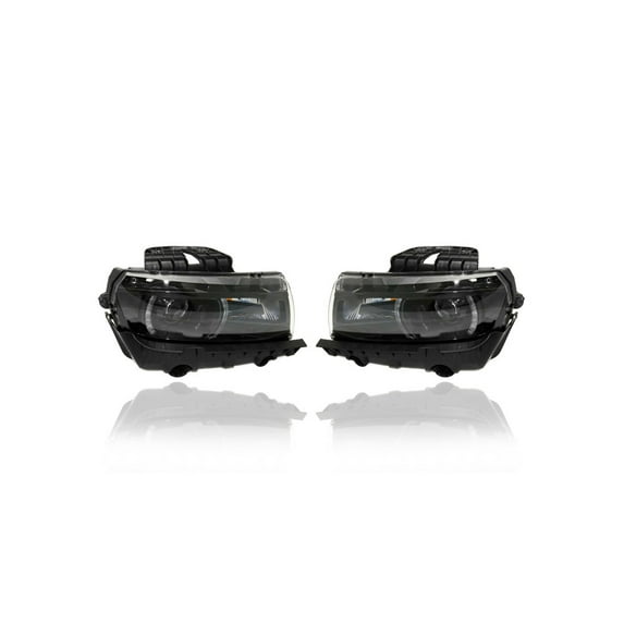 Headlight Assembly - Compatible/Replacement for '14-15 Chevrolet Camaro (Exclude 1/2LS/Z28 Model) - HID - Pair, Left Driver + Right Passenger Set - 23398036, 23398037 - CAPA