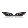 thumbnail image 1 of Headlight Assembly - Compatible/Replacement for '14-16 Kia Optima Hybrid Base/LX - Halogen With LED Daytime Running Light - Pair, Left Driver + Right Passenger Set - 921024U620, 921014U620 CAPA, 1 of 2