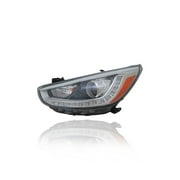 Headlight Assembly - Compatible/Replacement for 14-17 Hyundai Accent Sedan/Hatchback GLS/SE/Sport - Projector Halogen With LED Daytime Running Lamp - Left Hand - Driver - 921011R610