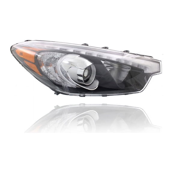 Headlight Assembly - Compatible/Replacement for '15-16 Kia Forte/Koup/5 Sedan/Coupe/Hatchback EX/SX - Halogen With LED Daytime Running Light - Right Hand - Passenger - 92102A7211 CAPA