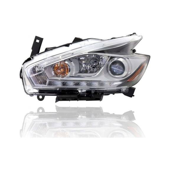 Headlight Assembly - Compatible/Replacement for '15-16 Nissan Murano S/SV/SL-Only - Halogen - Left Hand - Driver - CAPA - 260105AA9A Fits select: 2015-2016 NISSAN MURANO S/SL/SV/PLATINUM