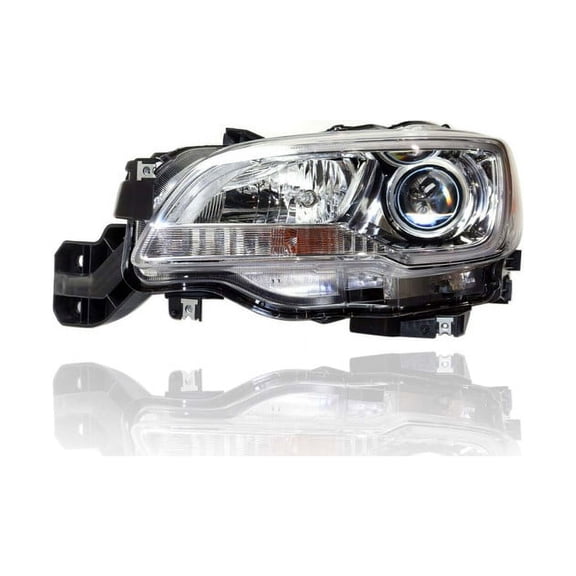 Headlight Assembly - Compatible/Replacement for '15-17 Subaru Legacy/Outback 2.5L Base/Premium/Limited - Halogen, Chrome Interior - Left Hand - Driver - 84001AL01A - CAPA