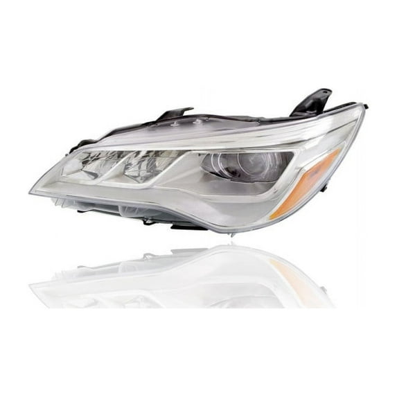 Headlight Assembly - Compatible/Replacement for '15-17 Toyota Camry XLE V6 - LED, Chrome Interior Bezel - Left Hand - Driver - 8115006870 Fits select: 2015 TOYOTA CAMRY XSE/XLE