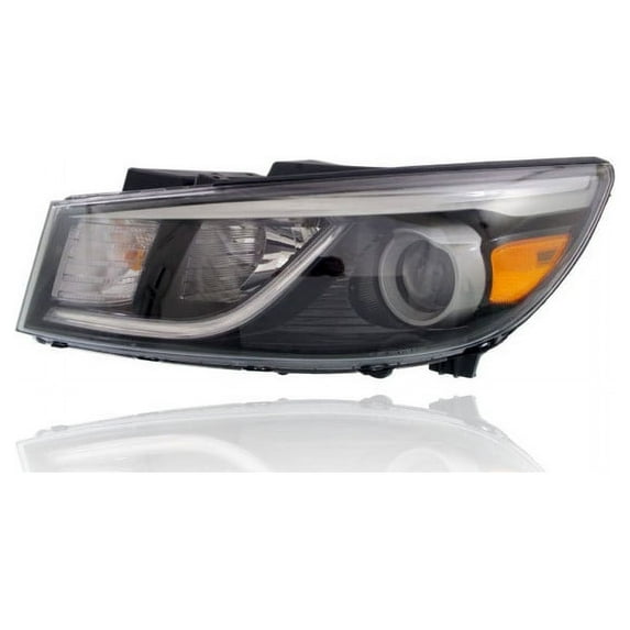 Headlight Assembly - Compatible/Replacement for '15-18 Kia Sedona LX/EX-Only - Halogen With LED Daytime Running Lamp, String Accents - Left Hand - Driver - 92101A9120