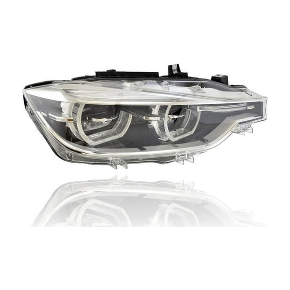 Headlight Assembly - Compatible/Replacement for '16-18 BMW 3-Series/Hybrid/328d/330i/340i Sedan/Wagon - LED Without Adaptive Light System - Right Hand - Passenger - 63117419630