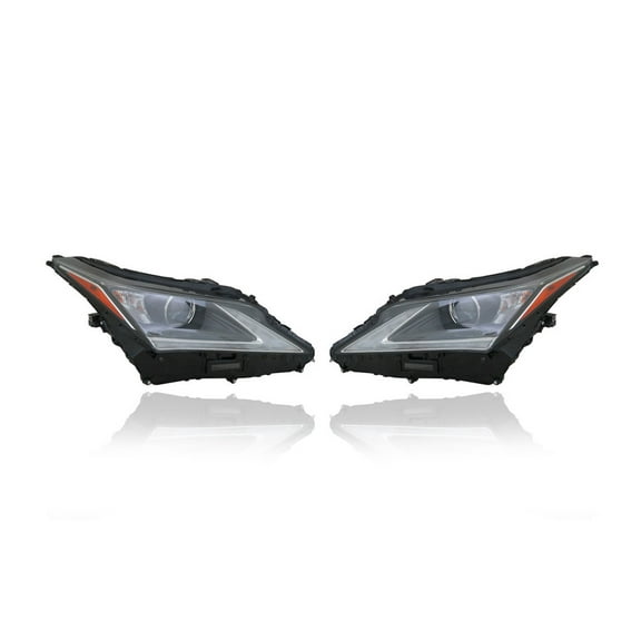 Headlight Assembly - Compatible/Replacement for '16-19 Lexus RX350/350L/450h (Canada-Built) - Single-Beam Without Adaptive & Cold Climate - Pair, Left + Right Set - 811100E260, 811500E260 CAPA