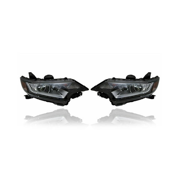 Headlight Assembly - Compatible/Replacement for '16-20 Mitsubishi Outlander, 18-19 Outlander-PHEV - Halogen - Pair, Left Driver + Right Passenger Set - 8301D246, 8301D245