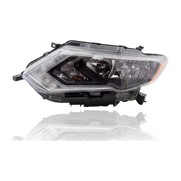Headlight Assembly - Compatible/Replacement for '17-20 Nissan Rogue, 17-19 Hybrid S/SV/SL (Japan/Korean-Built) - Halogen With LED Daytime Running Lamp - Left Hand - Driver - CAPA - 260606FL1A