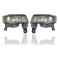 thumbnail image 1 of Headlight Assembly - Compatible/Replacement for '17-21 Jeep Grand Cherokee Trailhawk-Only - Halogen, Black - Pair, Left Driver + Right Passenger Set - 68289234AF, 68266647AF CAPA, 1 of 4