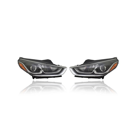 Headlight Assembly - Compatible/Replacement for '18-19 Hyundai Sonata SE/Eco/SEL/Sport-Only - Halogen - Pair, Left Driver + Right Passenger Set - 92102C2500, 92101C2500 CAPA