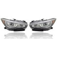 thumbnail image 1 of Headlight Assembly - Compatible/Replacement for '18-19 Infiniti Q50/Hybrid (Exclude Hybrid Luxe) - LED Without Adaptive Light System - Pair Set - 260106HH7A, 260606HH7A CAPA, 1 of 4