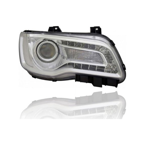 Headlight Assembly - Compatible/Replacement for '18-21 Chrysler 300 Sedan Touring/Limited - Halogen, Chrome Bezel - Right Hand - Passenger - 68402946AA - CAPA Fits select: 2019 CHRYSLER 300C TOURING