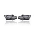 thumbnail image 1 of Headlight Assembly - Compatible/Replacement for '19-19 Honda Civic Sedan/Coupe/Touring (North American Built) - LED - Pair, Left Driver + Right Passenger Set - 06331TBA305, 06336TBA305, 1 of 2