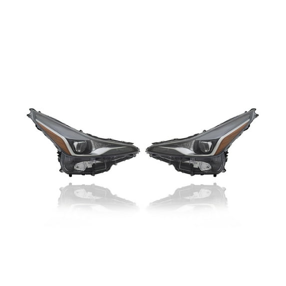 Headlight Assembly - Compatible/Replacement for '19-21 Toyota Prius L Eco/LE-Only - BI-LED Without Fog Lamp & Adaptive Front Lighting System - Pair, Left + Right Set - 8114047870, 8107047870