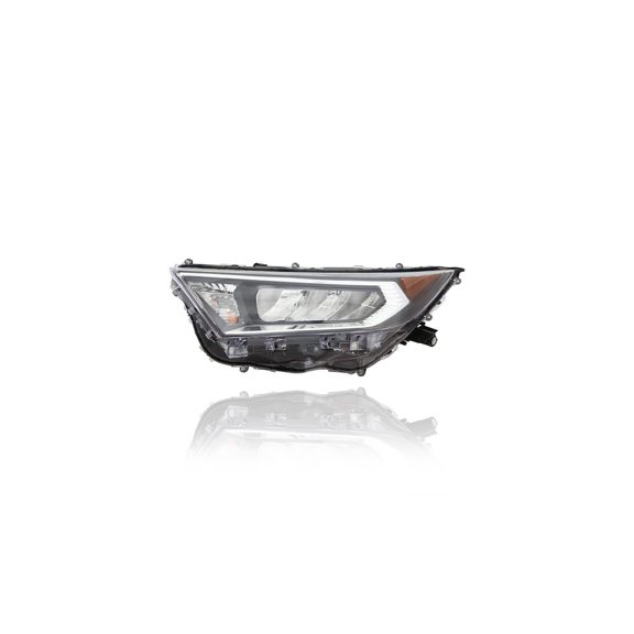 Headlight Assembly - Compatible/Replacement for '19-21 Toyota RAV4 XLE/Premium/Adventure/Limited/TRD Offroad (North American Built) - Halogen/LED Chrome Bezel - Left Hand - Driver - 811500R141 CAPA