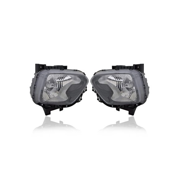 Headlight Assembly - Compatible/Replacement for '20-21 Kia Soul LX/S/X/GT Line - Halogen, On Bumper - Pair, Left Driver + Right Passenger Set - 92102K0040, 92101K0040 - CAPA