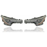 Headlight Assembly - Compatible/Replacement for 20-21 Toyota Corolla Sedan, 19-21 Hatchback XLE/SE/XSE Japan Built LED - Pair, Left Driver + Right Passenger Set - 8113012L00, 8117012L00