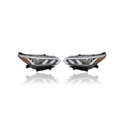 Headlight Assembly - Compatible/Replacement for 20-23 Nissan Sentra S/SV - Halogen - Pair, Left Driver + Right Passenger Set - CAPA - 260106LB0A, 260606LB0A