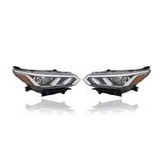 Headlight Assembly - Compatible/Replacement for 20-23 Nissan Sentra S/SV-Only - Halogen - Pair, Left Driver + Right Passenger Set - 260106LB0A, 260606LB0A