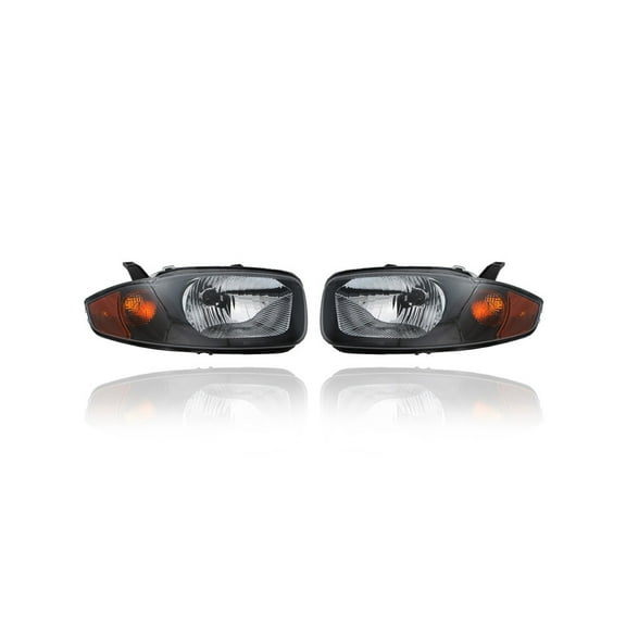 Headlight Assembly - Compatible/Replacement for '03-05 Chevrolet Cavalier - Pair, Left Driver + Right Passenger Set - 22707273, 22707274