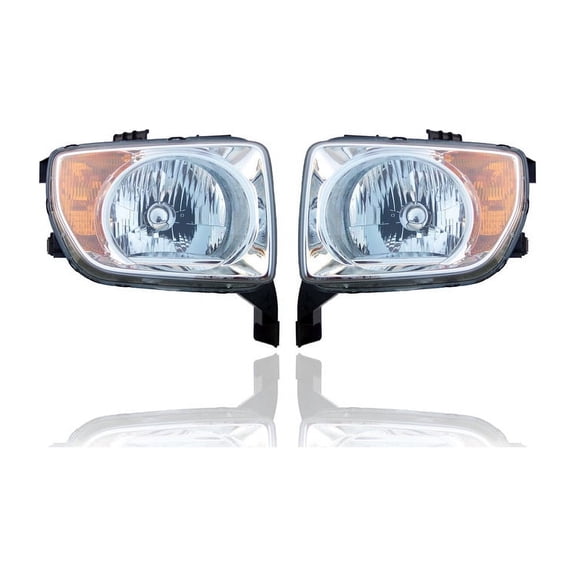 Headlight Assembly - Compatible/Replacement for '03-06 Honda Element - Pair, Left Driver + Right Passenger Set - 33101SCVA01, 33151SCVA01