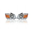 thumbnail image 1 of Headlight Assembly - Compatible/Replacement for '08-10 Dodge Grand Caravan - Halogen - Pair, Left Driver + Right Passenger Set - 5113332AD, 5113333AD, 1 of 2