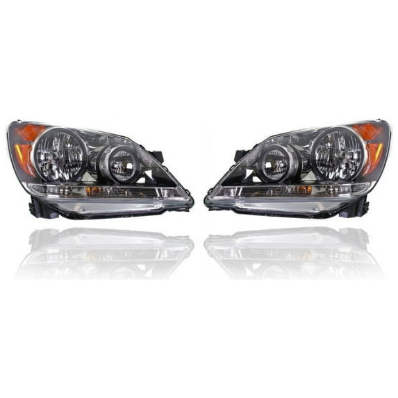 Headlight Assembly - Compatible/Replacement for '08-10 Honda Odyssey - Pair, Left Driver + Right Passenger Set - 33100SHJA51, 33150SHJA51 - CAPA