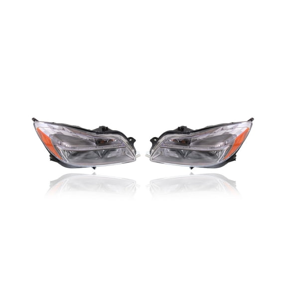 Headlight Assembly - Compatible/Replacement for '11-14 Buick Regal - Halogen - Pair, Left Driver + Right Passenger Set - 22794766, 22794767