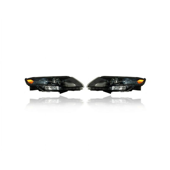 Headlight Assembly - Compatible/Replacement for '11-15 Chevrolet Volt - Halogen - Pair, Left Driver + Right Passenger Set - 22902126, 22902127 CAPA