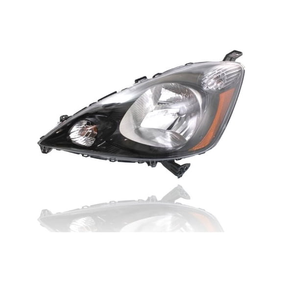 Headlight Assembly - Compatible/Replacement for '12-14 Honda Fit-Sport - Black Interior Bezel - Left Hand - Driver - 33150TK6A51