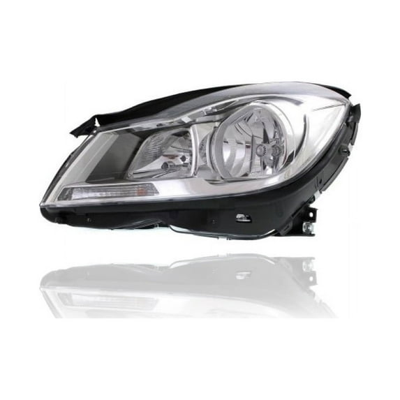Headlight Assembly - Compatible/Replacement for '12-14 Mercedes-Benz C-Class Sedan - Halogen-Only - Left Hand - Driver - 2048205359 CAPA