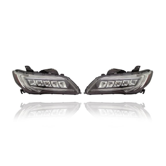 Headlight Assembly - Compatible/Replacement for '16-18 Acura RDX - LED - Pair, Left Driver + Right Passenger Set - 33100TX4A51, 33150TX4A51