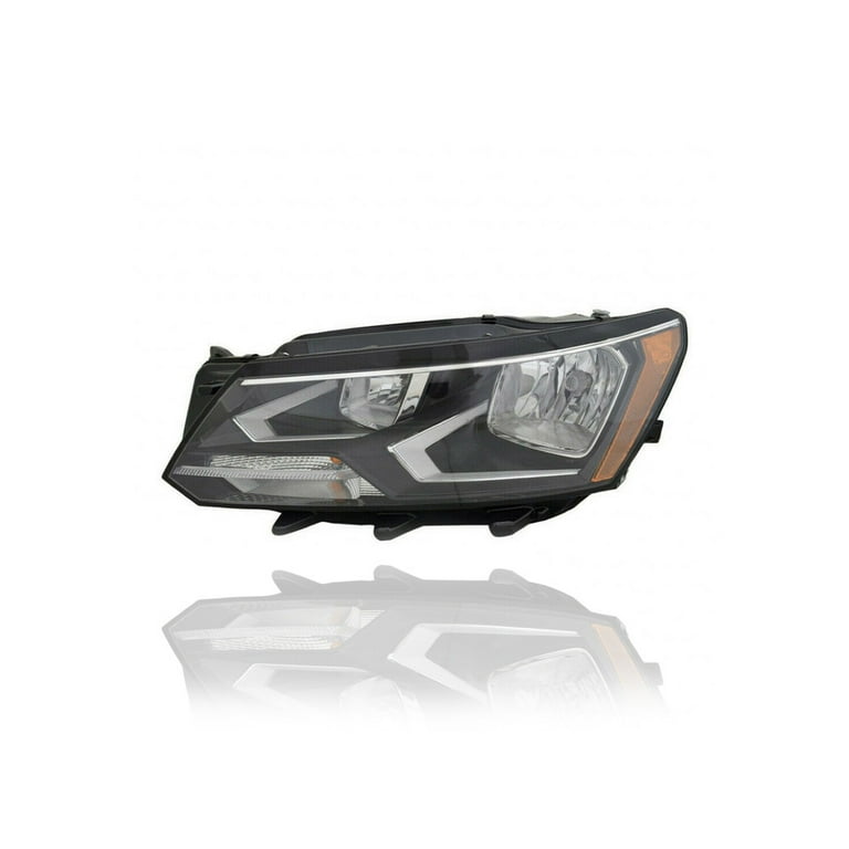  AKKON - For 06-10 VW Passat Replacement Black Bezel Headlights  Driver/Passenger Head Lamps Pair New : Automotive