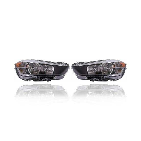 Headlight Assembly - Compatible/Replacement for '16-21 BMW X1 - Halogen - Pair, Left Driver + Right Passenger Set - 63117346538, 63117346537