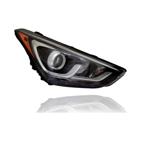 Headlight Assembly - Compatible/Replacement for '17-18 Hyundai Santa Fe Sport - Halogen With LED Accent - Right Hand - Passenger - 921024Z500