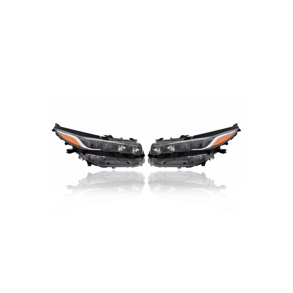 Headlight Assembly - Compatible/Replacement for '17-19 Toyota Prius Prime - LED - Pair, Left Driver + Right Passenger Set - 8114547800, 8118547800