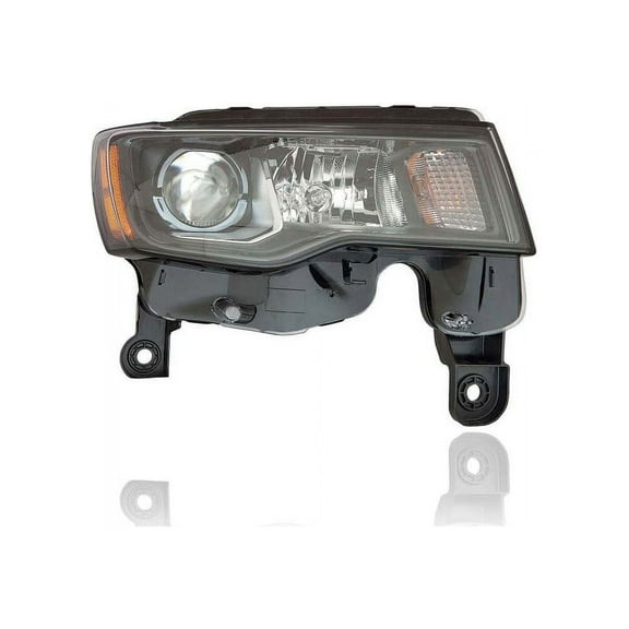 Headlight Assembly - Compatible/Replacement for '17-21 Jeep Grand Cherokee Trailhawk-Only - Halogen, Black - Right Hand - Passenger - 68266646AF