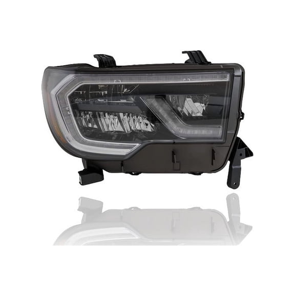 Headlight Assembly - Compatible/Replacement for '18-22 Toyota Sequoia SR5/TRD Sport/Limited/Pro - LED, Black - Right Hand - Passenger - 811100C200